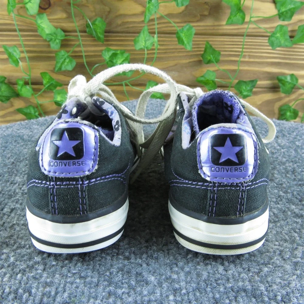 Converse Youth Girls Sneaker Shoes Size 13 Medium‎ Black Fabric Lace Up